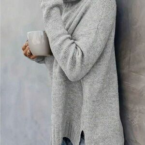 Source Unknown Soft Heather Gray Turtleneck Sweater
